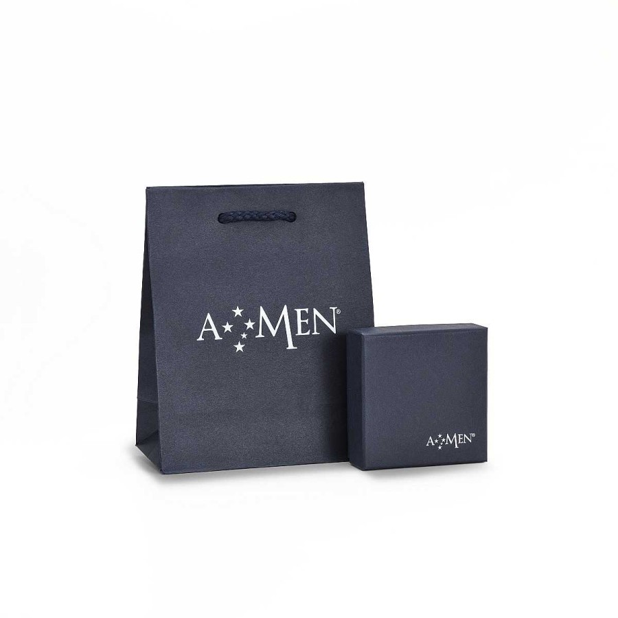 Bracciali Amen | Bracciale In Acciaio E Onice Timone