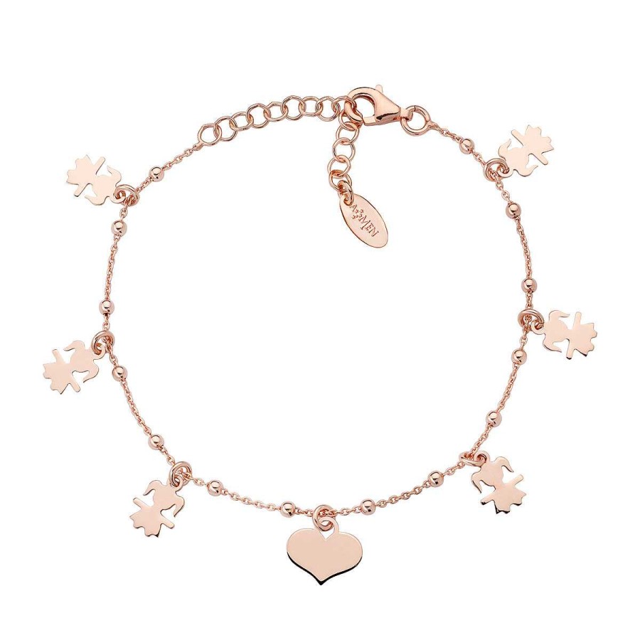 Bracciali Amen | Bracciale Bambina E Cuori Ros