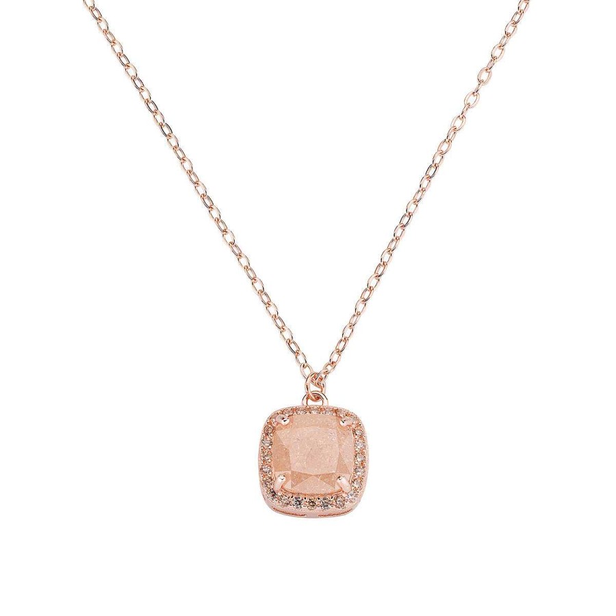 Collane Amen | Collana Ros Con Creek Stone E Zirconi Champagne