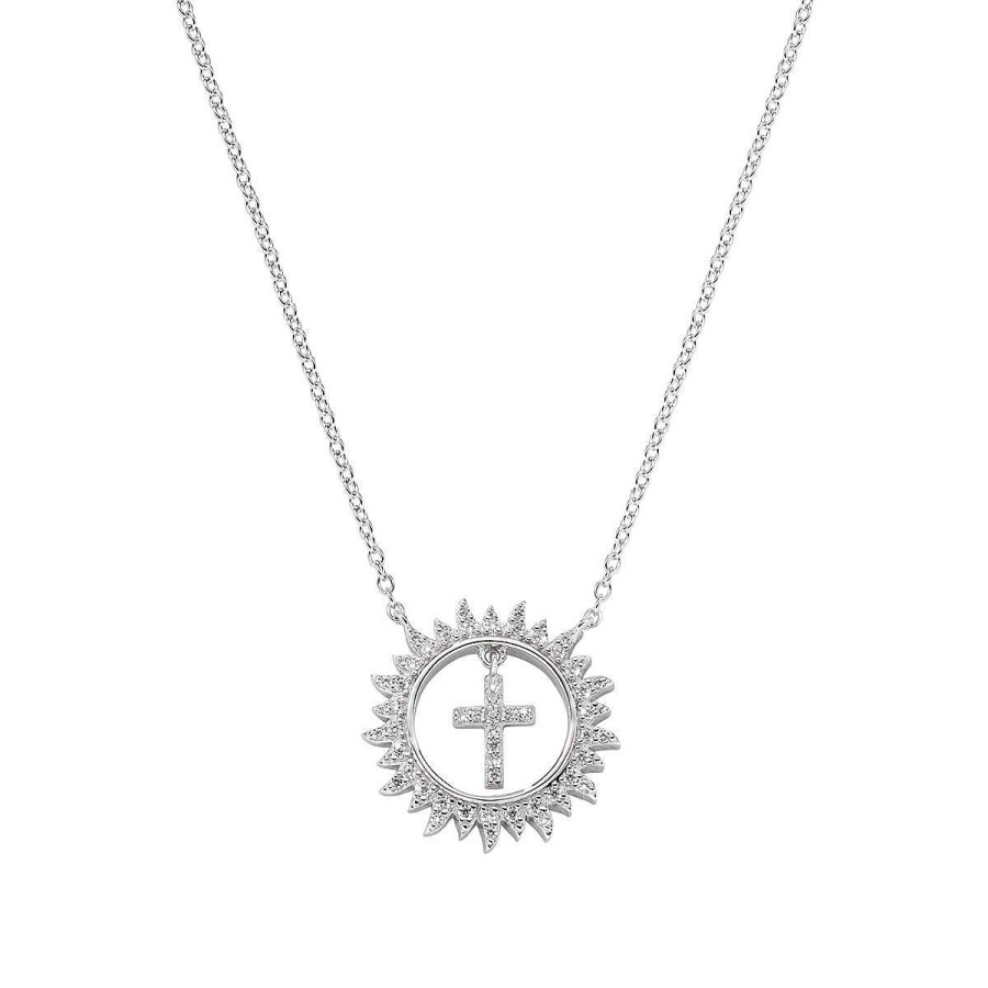 Collane Amen | Collana Croce Nel Sole Zirconi