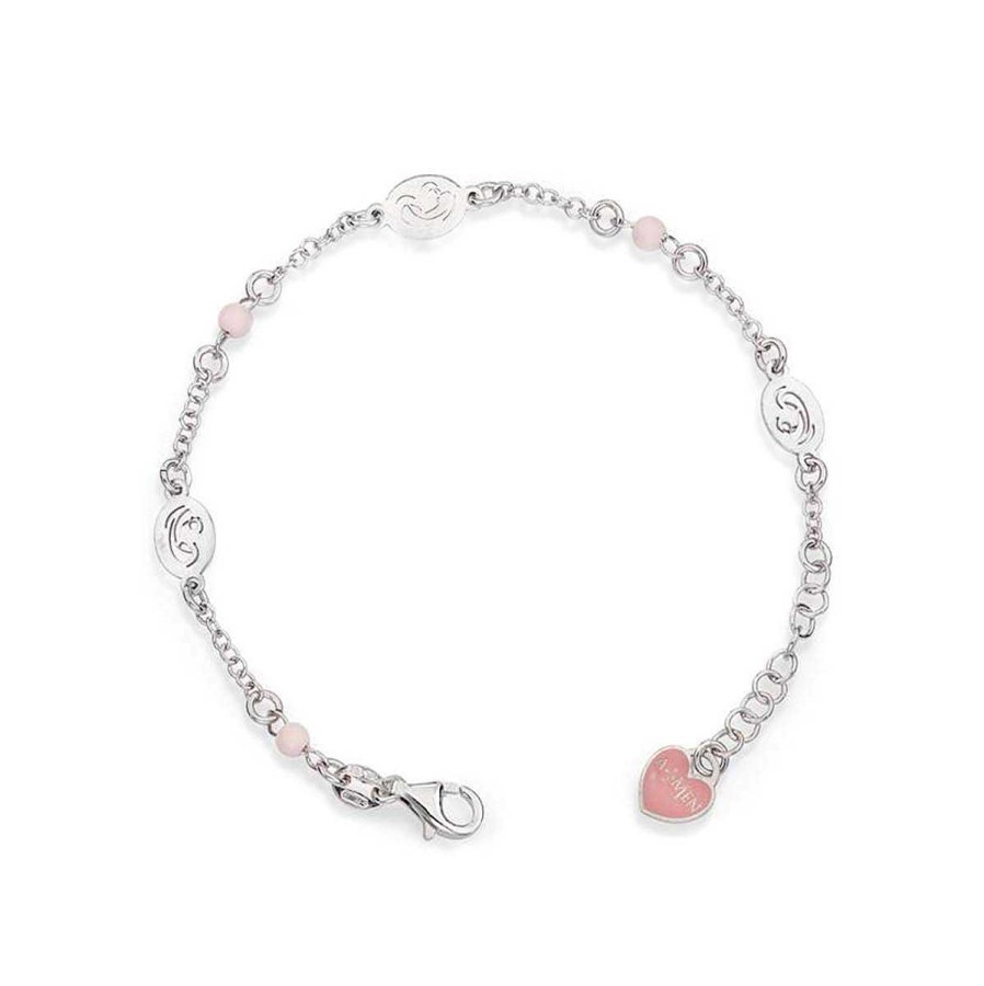 Bracciali Amen | Bracciale Madonna Col Bambino Rosa