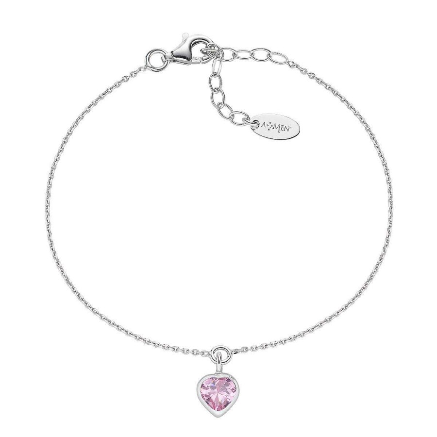 Bracciali Amen | Bracciale Cuore Zircone Charm