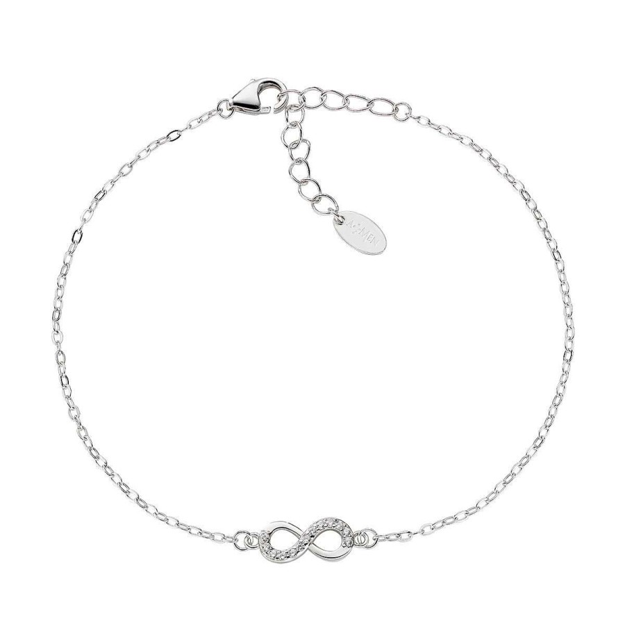 Bracciali Amen | Bracciale Infinito Con Zirconi Bianchi