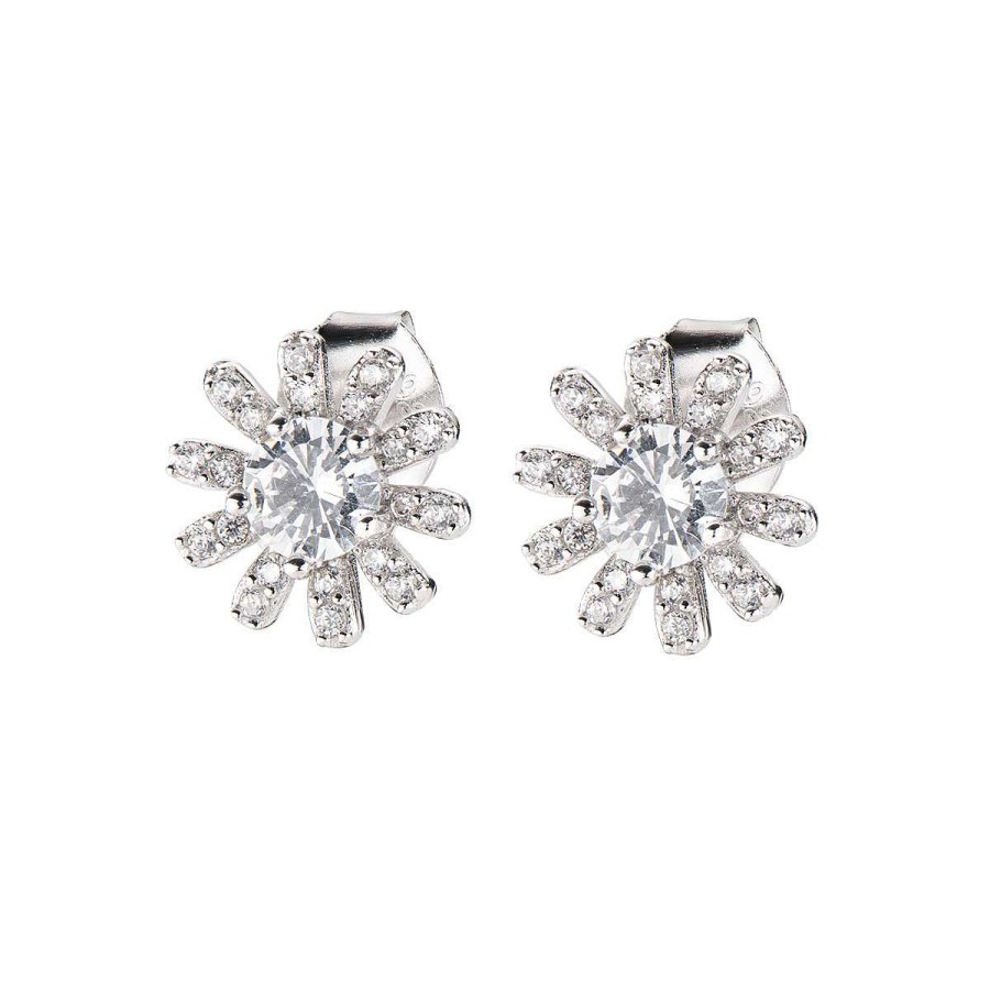 Orecchini Amen | Orecchini Diamonds Fiori Zirconi Bianchi