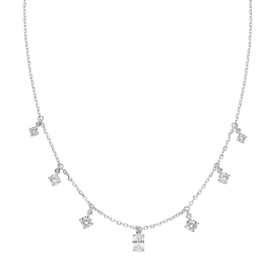 Collane Amen | Collana Chandelier Princess Con Zirconi Bianchi