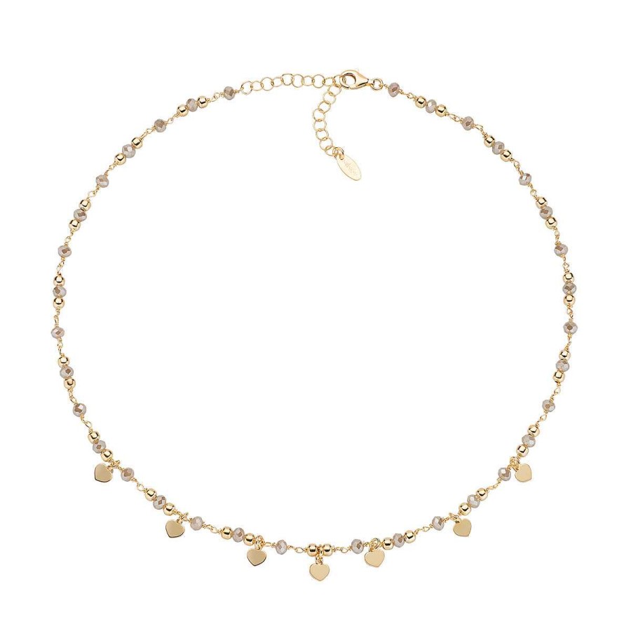 Collane Amen | Collana Charm Elegance Dorata Con Cristalli Ecr