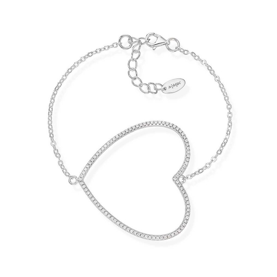 Bracciali Amen | Bracciale Cuore Grande Zirconato