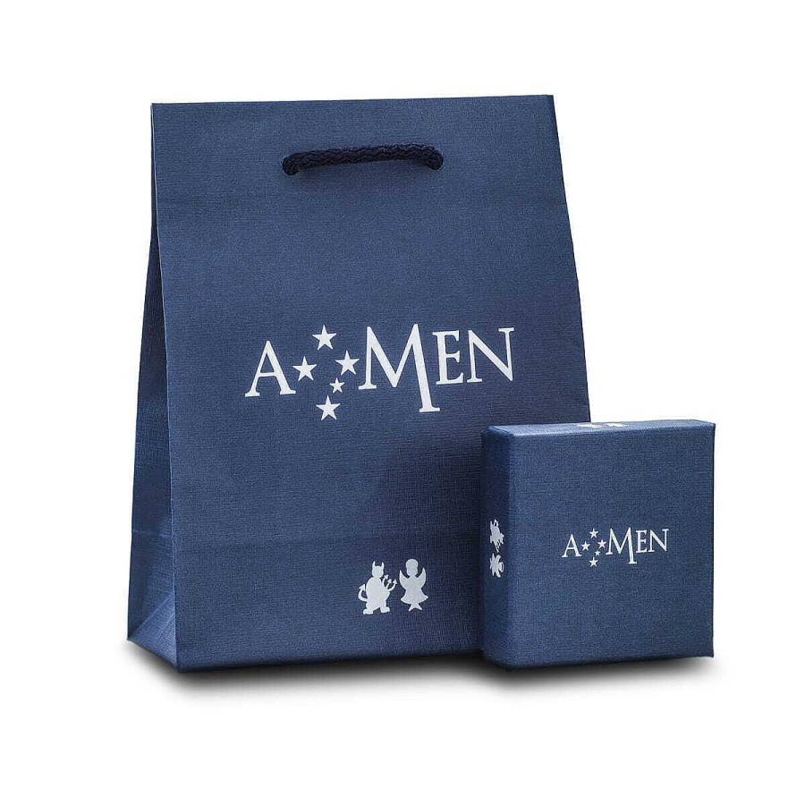 Collane Amen | Collana Angelo Profilo Ros Zirconato N&N