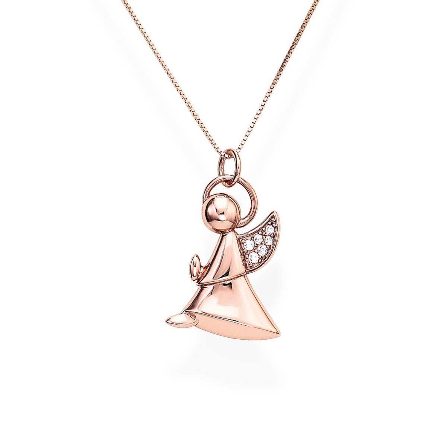 Collane Amen | Collana Angelo Profilo Ros Zirconato N&N