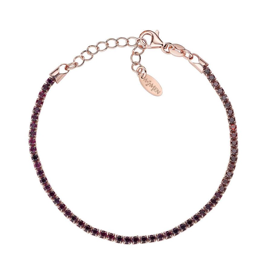 Bracciali Amen | Bracciale Tennis Ros Zirconi Rubino