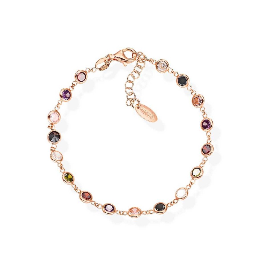 Bracciali Amen | Bracciale Gocce Zirconi Multicolor