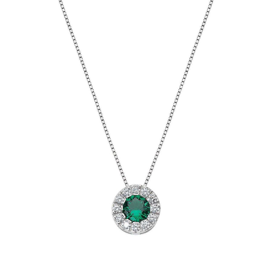 Collane Amen | Collana Royal Zirconi Verde E Bianchi