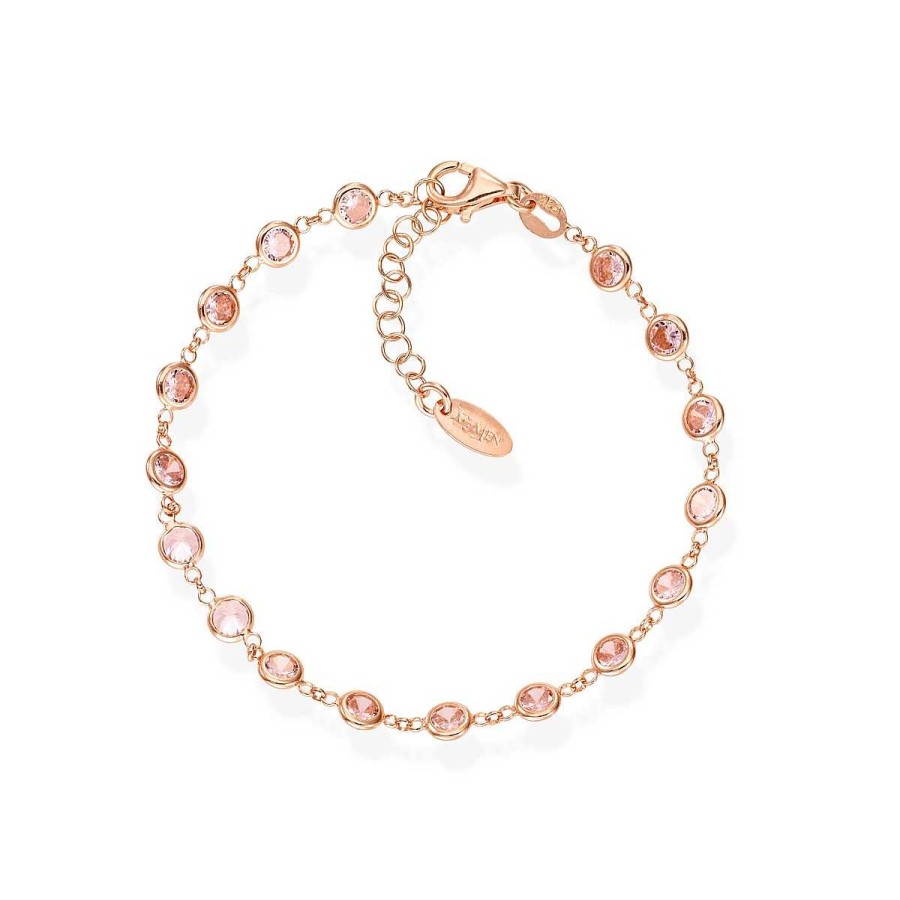 Bracciali Amen | Bracciale Gocce Zirconi Rosa