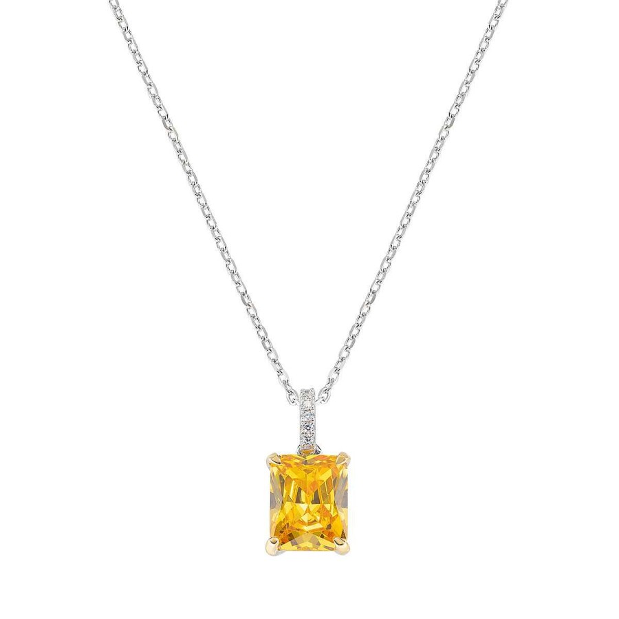 Collane Amen | Collana Cocktail Zirconi Giallo E Bianchi