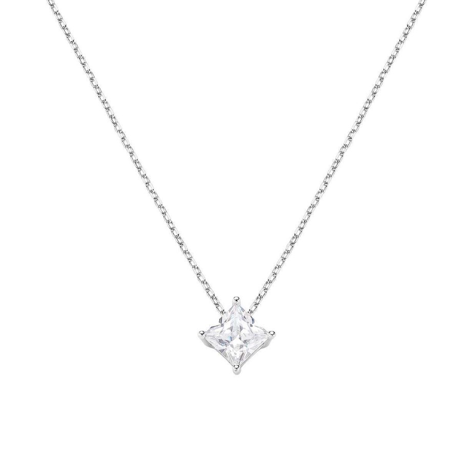 Collane Amen | Collana Diamonds Con Punto Luce Quadrato Medio