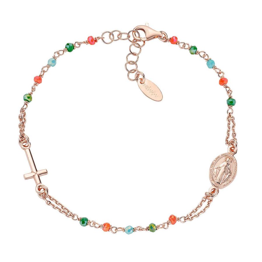 Bracciali Amen | Bracciale Rosario Cristalli Multicolor