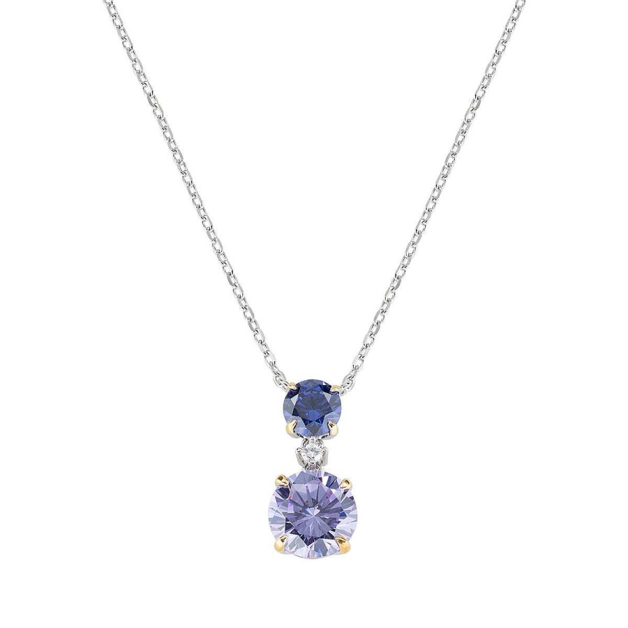 Collane Amen | Collana Cocktail Zirconi Lilla E Tanzanite