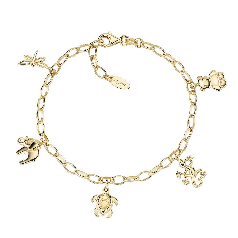 Bracciali Amen | Bracciale Charm Soggetti Terra Dorato