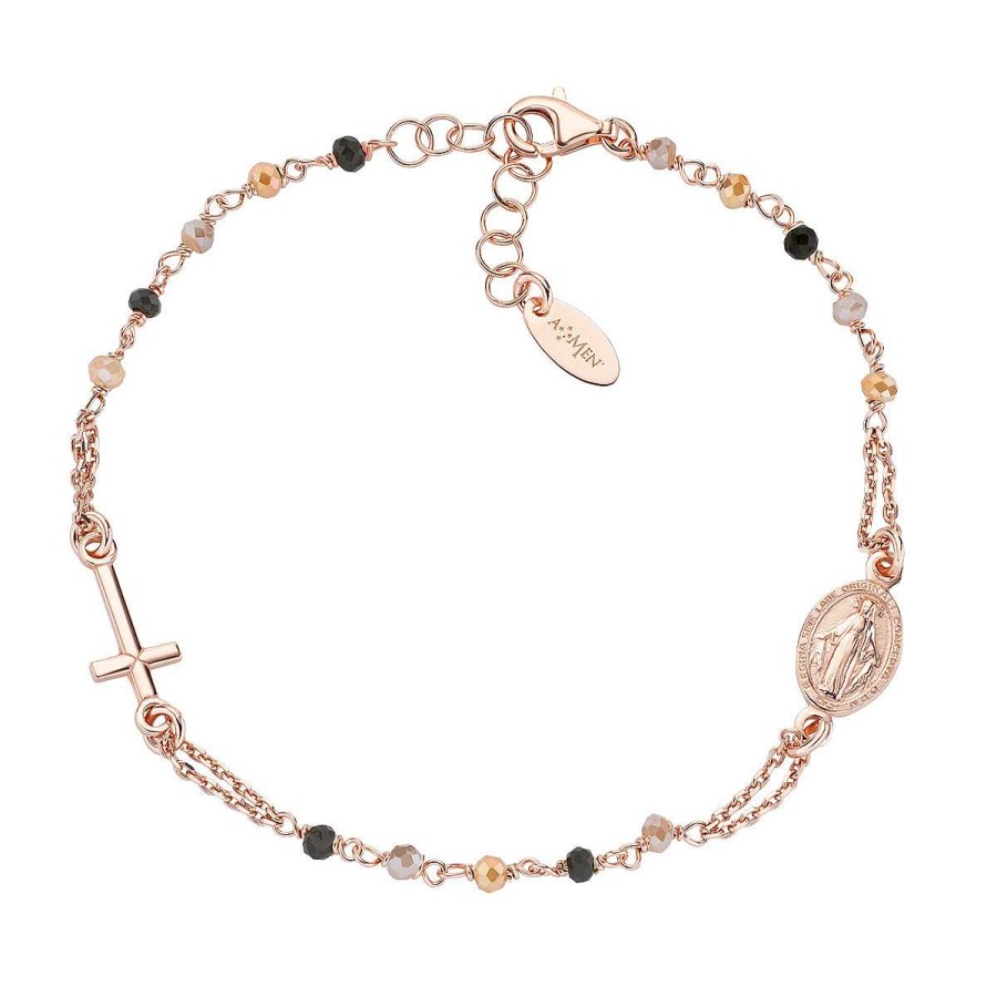 Bracciali Amen | Bracciale Rosario Cristalli Multicolor